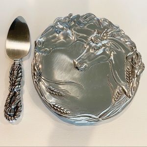 Arthur Court | Horse Cheese Plate with Rope Server